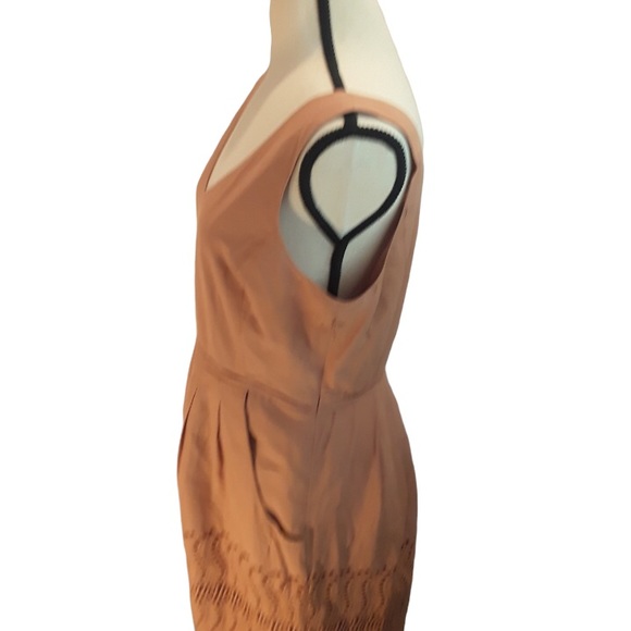 J. Crew Apricot Color Eyelet Bottom Sleeveless Dress - Picture 2 of 5